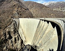 The Contra dam on Lago di Vogorno