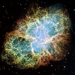 Mgławica Krab, pozostałości po supernowej, którą po raz pierwszy zaobserwowano około 1050 roku n.e.