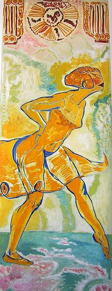 Gele danseres door Alexis Mérodack-Jeanneau, 1912