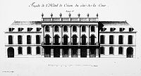 Ontwerp van Germain Boffrand voor het Hôtel de Craon in Nancy.  