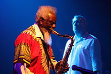 Pharoah Sanders also carries the intensity of free playing into currently contemporary forms (Rob Mazurek in the background).