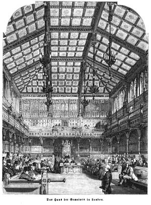 House of Commons, illustration from 1854