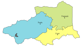 Kaart van de drie arrondissementen