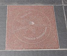Sutherlands stjärna på Kanadas Walk of Fame  