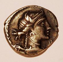 Drachm from Massalia, head of Artemis, minted after 200 B.C.