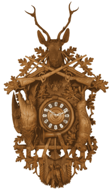 Um relógio de cuco, símbolo da Floresta Negra e da Alemanha