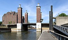 Swan Gate Bridge in Duisburg's Inner Harbor