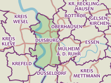 Location of the city and neighboring districts