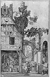 Albrecht Dürer, The Weyhnachten (1504): Joseph fetches water