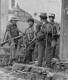 Members of the ERP guerrillas (FMLN) during the civil war in El Salvador, 1990