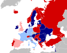   Държави в първия полуфинал   Държави, които гласуват на първия полуфинал   Държави във втория полуфинал   Държави, които гласуват на втория полуфинал  