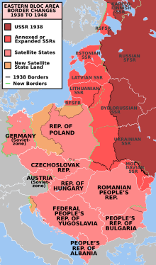 Border shifts after the Second World War and the formation of the Soviet zone of influence until 1948