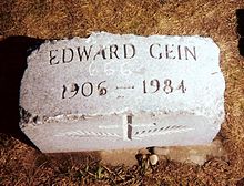Ed Gein's gravestone (1999)