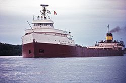 O SS Edmund Fitzgerald em 1971
