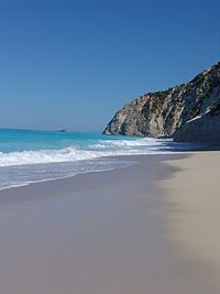 Playa de Egremni en Lefkada  