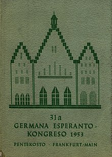 Congress card Esperanto Congress 1953 Frankfurt/Main