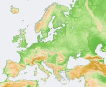 topography of Europe