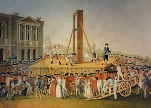 Marie Antoinetten teloitus 16. lokakuuta 1793.  