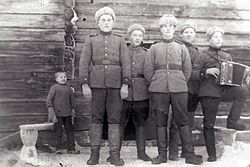 Soldados finlandeses na época da guerra