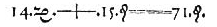 Oldest printed equation (1557), in today's notation "14x + 15 = 71".