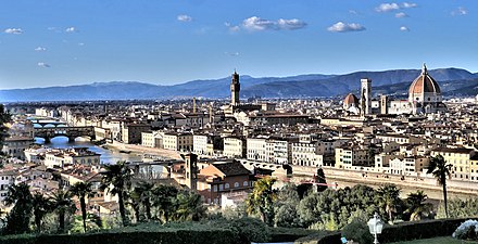 The Renaissance metropolis of Florence, situated on the Arno River