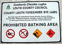 Anunț privind legile speciale ale Consiliului la Port Oriel, Clogher Head