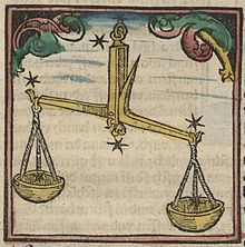 The balance in a work of Regiomontanus.