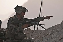 Infanteriști marini francezi în Afganistan, 2009.  