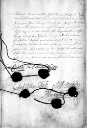 Image of the last page of the Preliminary Peace at Stockholm between Hanover-Great Britain and Sweden of 19 November 1719.
