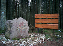 Joint memorial stone at the place of the beginning of the Battle of the Bulge (near Hollerath)