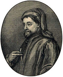 Een afbeelding van Geoffrey Chaucer  