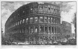 Het Colosseum in een 1757, Giovanni Battista Piranesi  