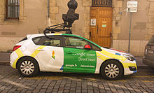 Google Street View-bil visas i Frankrike.  
