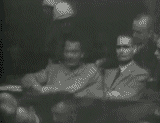 Göring y Hess durante los juicios  