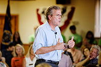 Bush em uma parada de campanha em New Hampshire, julho de 2015