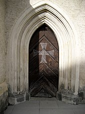 South portal of the gothic Leech church in Graz
