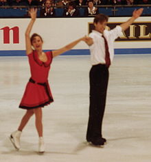 Oksana Grichuk e Evgeny Platov nos campeonatos europeus de 1994