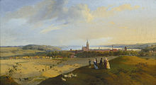 View of Neubrandenburg from the still undeveloped Datzeberg. Oil painting by Heinrich (Henry) Stoll, 1840 (Regional Museum Neubrandenburg)