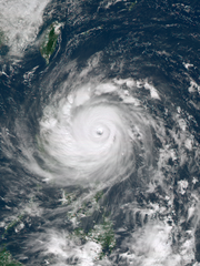 Ο σούπερ τυφώνας Lawin (Haima) τον Οκτώβριο του 2016