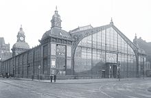 Old market hall from 1892 in the center of Hannover, destroyed in 1943, successor building in 1954