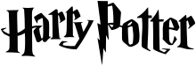Het Harry Potter-logo, eerst gebruikt in Amerikaanse uitgaven van de romanreeks en later in films  