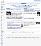 Main page of the German-language Wikipedia as of 13 November 2013