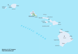 Os distritos congressionais do Havaí desde 2013