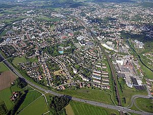 Aerial view of the west of Herford