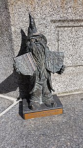 Breslau dwarf at the Hietzig fountain in the inner old town of Dresden.