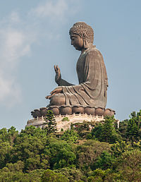 Grande statua del Signore Buddha, isola di Lantau, HK