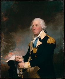 Generál Horatio Gates na čele vojsk pri Saratoge (portrét od Gilberta Stuarta, 1793-94)