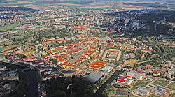 Hradec Králové vanuit de lucht  