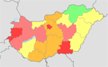 Hungary birth rate by region (2014) 1.7 – 1.9 1.5 – 1.7 1.4 – 1.5 1.3 – 1.4 < 1.3