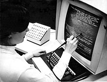 Early hypertext editing system at Brown University, 1969. Ted Nelson was involved in its development.
